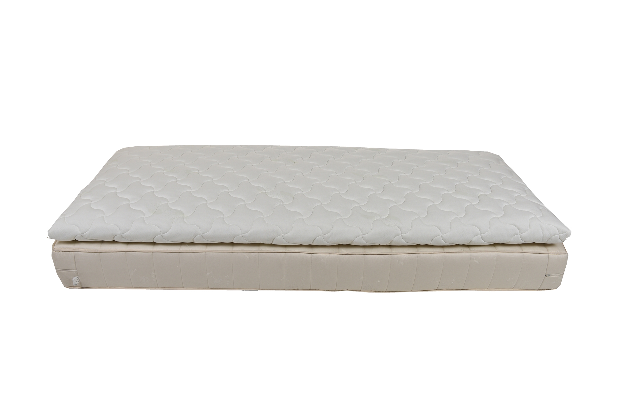 Mattress topper made from hemp, cotton, sheep's wool. Cover: Aloe Vera or  Organic