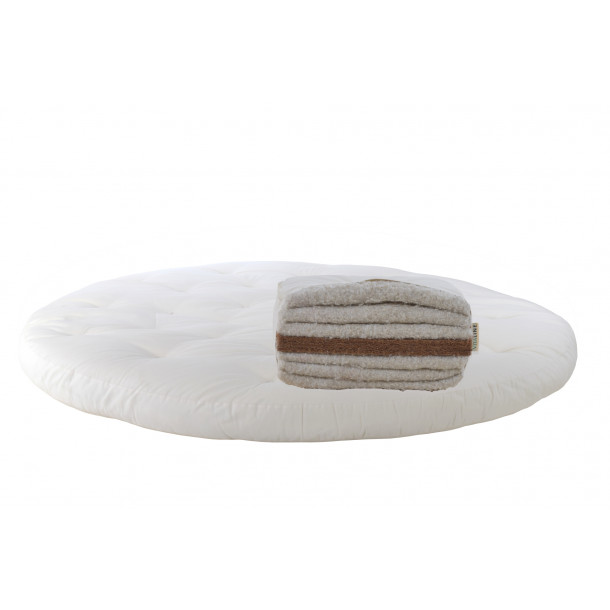 Cotton, latexed coconut. Round mattress Futon Model 2