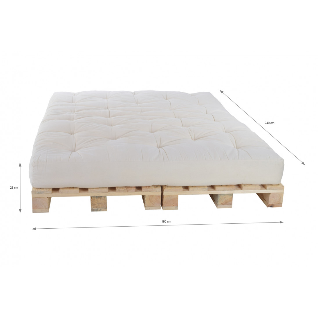 Pallet bed 160 x 240 cm Together with pallets